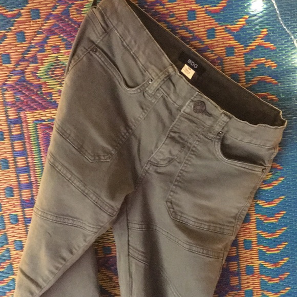 Green jeans with zipper bottom - Picture 1 of 3